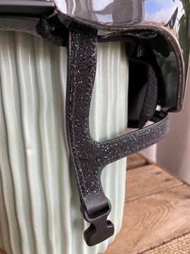 KEP Cromo 2.0 Shine Ridehjelm - Sort m. Klimt front, Swarovski frame & Swarovski Chinstrap